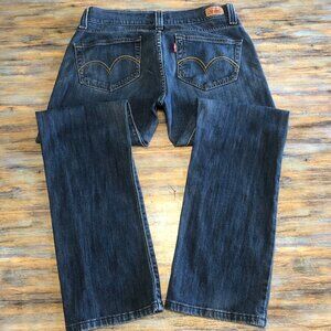 Levis Jeans Tilted 504 Boot Cut Low Rise Blue Womens Junior Size 11 Short